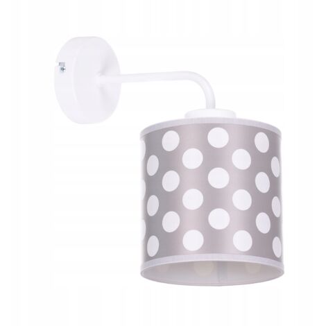 Lámpara de pared moderna con pantalla, White Dots