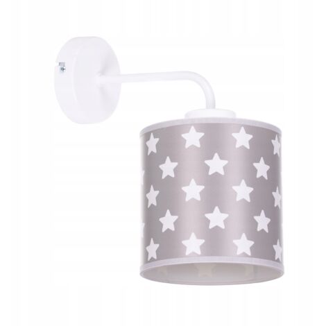 Lámpara de pared moderna con pantalla, White Stars