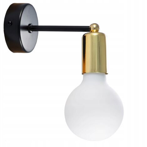 Lámpara de pared moderna tipo loft con accesorios LED dorados