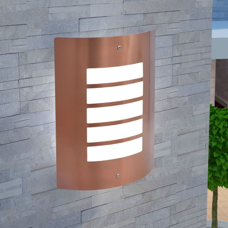

Lámpara de pared para exterior acero inoxidable cobre