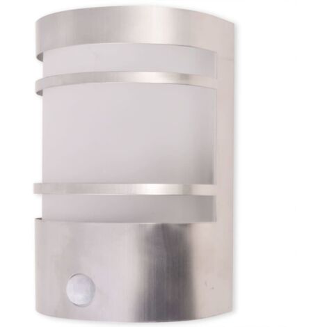 Lámpara de pared para exterior con sensor de acero inoxidable vidaXL
