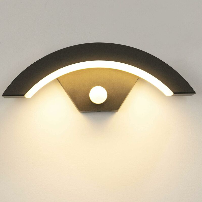 

Lámpara de pared para exteriores de 15 W con sensor de movimiento LED 3000K Lámpara de pared para exteriores blanca cálida Lámpara de pared para