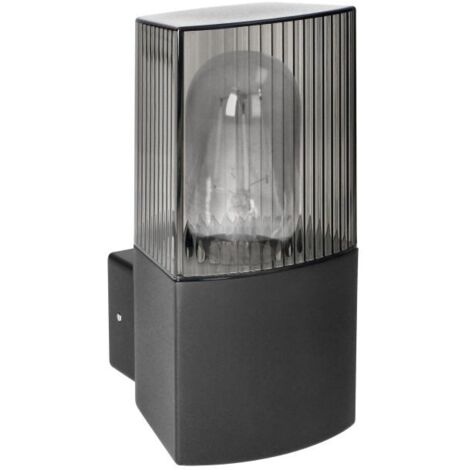 Lámpara de pared PEONIA, lámpara de jardín, E27, IP54, negra