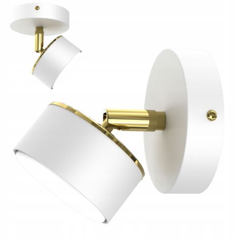 LÁMPARA DE PARED PLAFÓN FOCO ORO BLANCO GX53 LÁMPARA LED PULIDA
