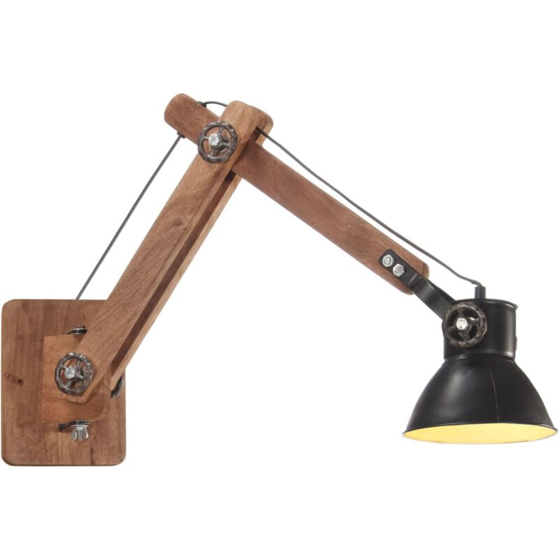 

Lámpara de pared redonda estilo industrial negra E27 - Negro - Vidaxl