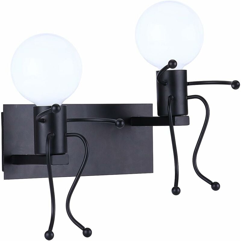 

Lámpara de pared retro creativa Lámpara de pared interior vintage Lámpara de pared industrial Hierro Art Deco E27 Base para bar, dormitorio, cocina,