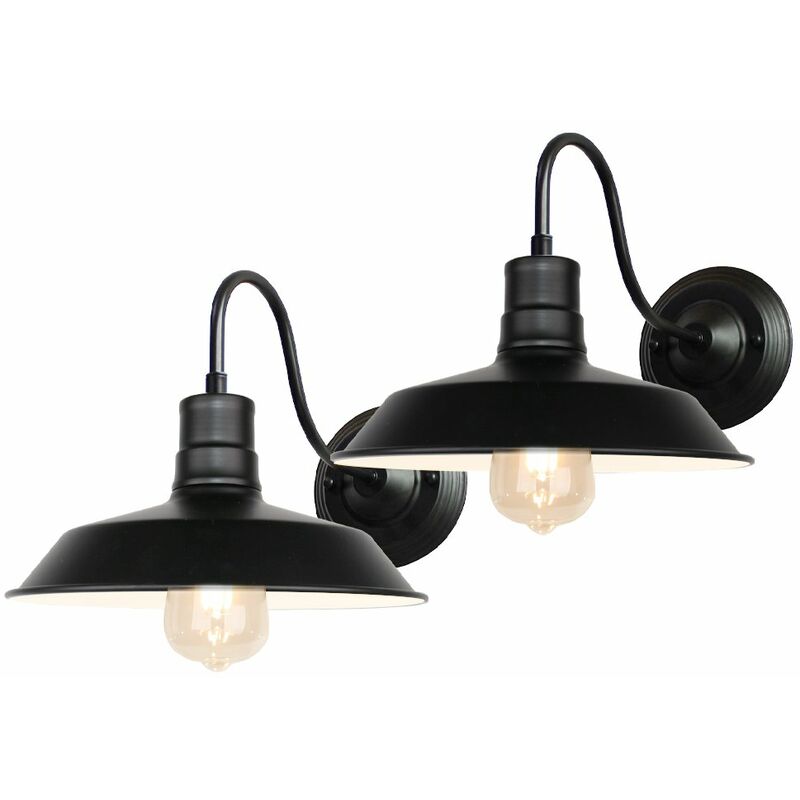 

Stoex - Lámpara de Pared Retro Nostálgico Negro Apliques de Pared Antigua Creativa Apliques de Pared de Metal de Hierro Forjado Industrial para Cafe