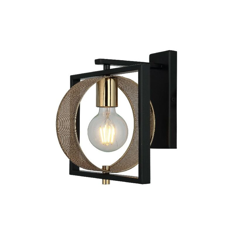 

Lampara de Pared Sama - Applique - Oro, Negro en Metal, 25 x 25 x 27 cm, 1 x E27, 40W