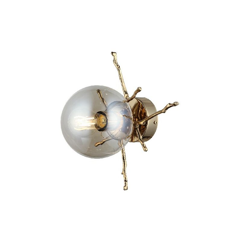 

Lampara de Pared Shelfie - Applique - Oro en Metal, Vidrio, 21 x 30 x 30 cm, 1 x E27, Max 40W