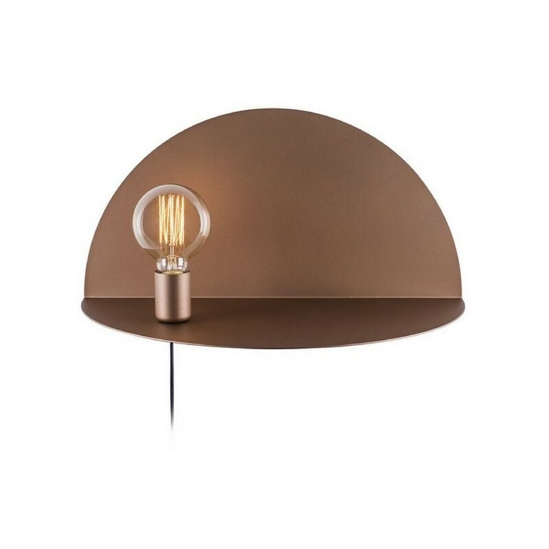 

Lampara de Pared Shelfie - Lampara de pared - con estante, portaobjetos - para la sala de estar, habitacion - Cobre en Metal, 50 x 25 x 25 cm, 1 x