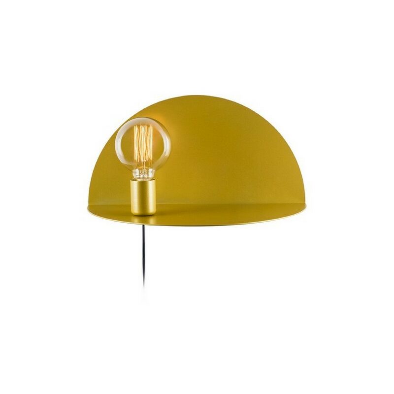

Lampara de Pared Shelfie - Lampara de pared - con estante, portaobjetos - para la sala de estar, habitacion - Dorado en Metal, 40 x 20 x 20 cm, 1 x