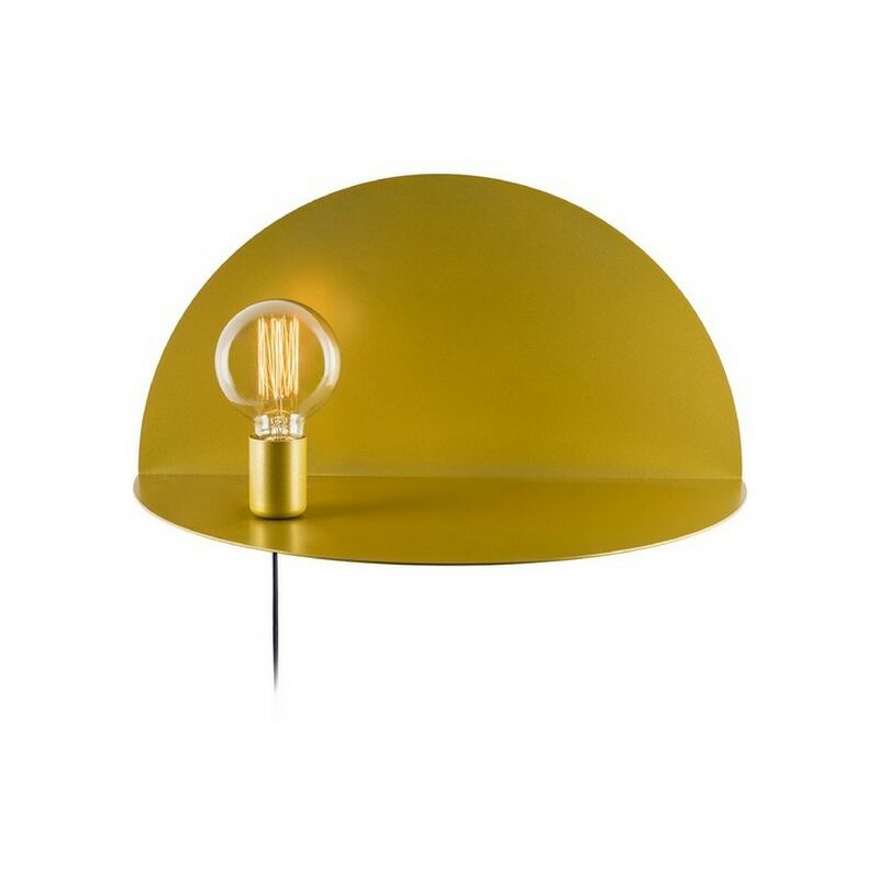 

Lampara de Pared Shelfie - Lampara de pared - con estante, portaobjetos - para la sala de estar, habitacion - Dorado en Metal, 50 x 25 x 25 cm, 1 x
