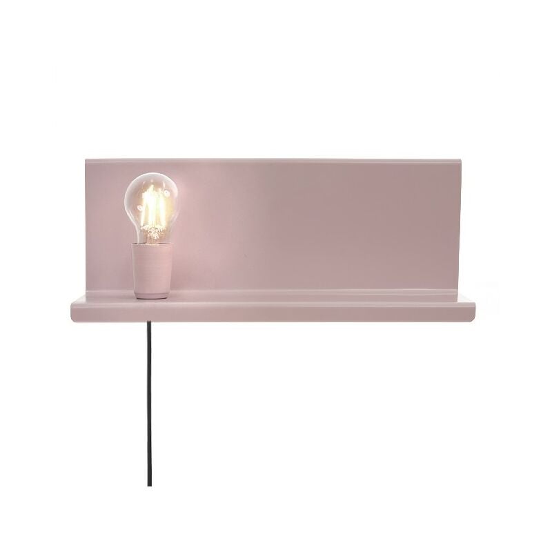 

Lampara de Pared Shelfie2 - Lampara de pared, Estante, Portaobjetos - Salon, Dormitorio - Rosa en Metal, 40 x 14 x 17 cm, 1 x E27, Max 100W