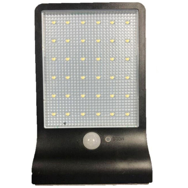 

Lampara de pared solar 36LED Sense Room Iluminacion exterior Linterna de paisaje Lampara de calle impermeable Luz de jardín,36LED Negro