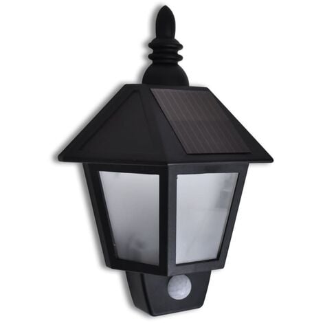 vidaXL 1/2x Lámpara Farol Solar de Pared de Jardín con Sensor de Movimiento