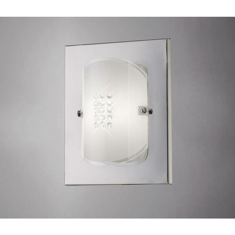 

Lámpara de pared Starlis con interruptor 1 bombilla cromo pulido / vidrio / cristal