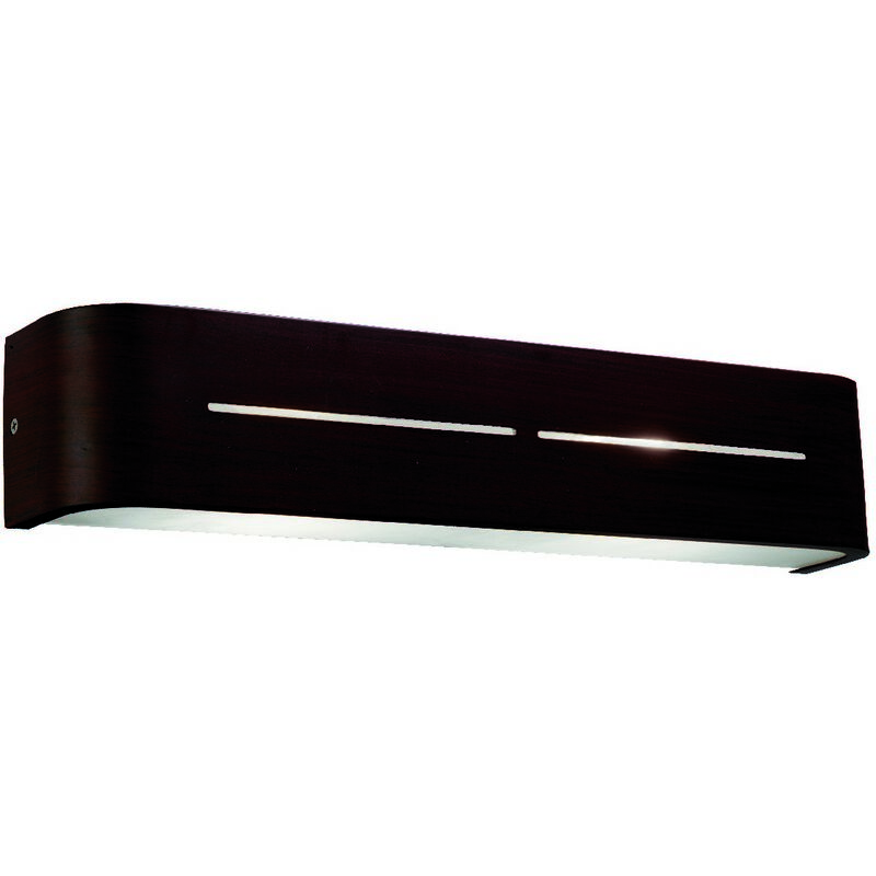 

Lampara de pared Terry - de pared - Marron en Acero, 40 x 7,5 x 8 cm, 2 x E27, Max 42W