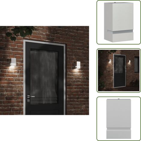 Lámpara de pared - vidaXL Aplique de exterior de acero inoxidable plateado - Acero inoxidable