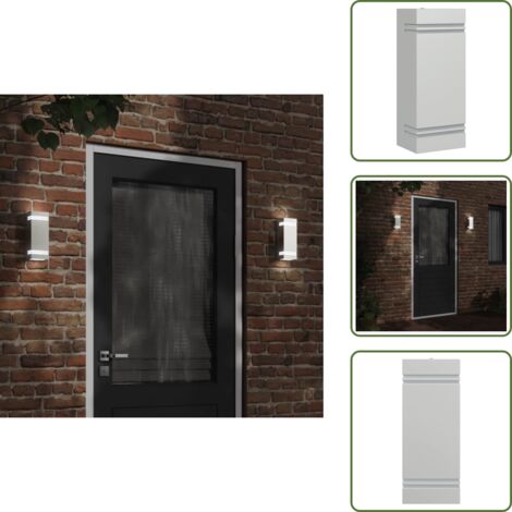 Lámpara de pared - vidaXL Aplique de exterior de acero inoxidable plateado - Acero inoxidable