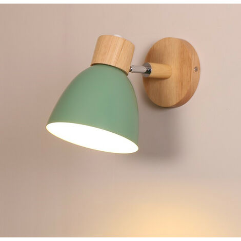 Lámpara de Pared Vintage Aplique de Pared Nórdico de Madera Moderna Apliques de Pared Retro para Dormitorio Interior Cafetería Bar Sala de Estar