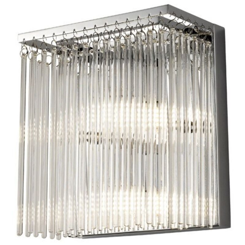 Inspired Diyas - Zanthe - Lámpara de pared 3 cromo pulido claro, vidrio transparente