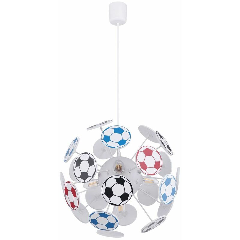 

Lámpara de péndulo de techo para niños sala de juegos de fútbol lámpara de bola colgante para niños en un juego que incluye bombillas LED