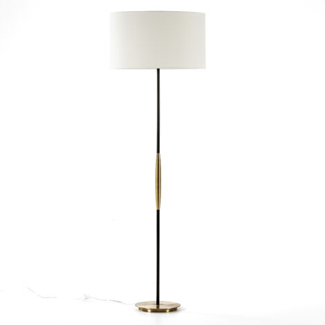 Lampara De Pie 24X24X140 Metal Dorado/Negro Sin Pantalla