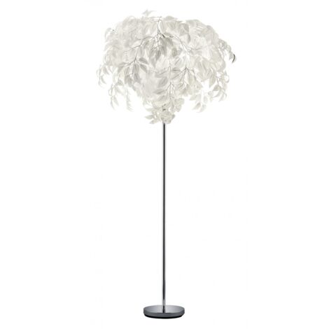 Lámpara de Pie 3 Luces Blanco Hojas Decorativas Leavy Trio Iluminación