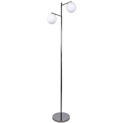 Lámpara de Pie AIMEE 2xE27 Al.170xD.42cm cromo