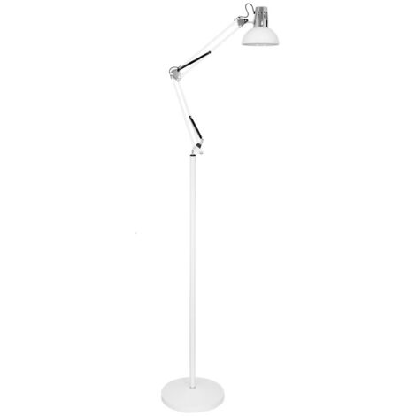 Lámpara de Pie ANTIGONA articulado 1xE27 L.15xAn.12,5xAl.Reg.cm Blanco e Cromo