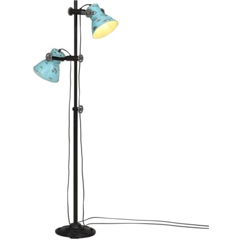 Lámpara de pie azul desgastado 25 W E27 25x25x90/140 cm