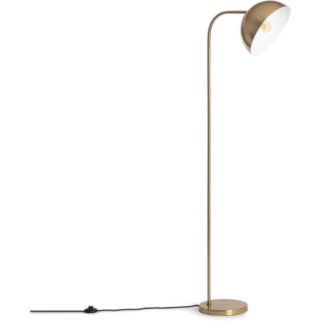LEDKIA Lámpara de Pie Bowlen Dorado