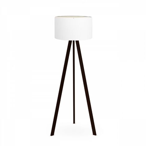 Lámpara De Pie Tanganica - Pantalla Ancha, Color Crema, 38x38x145 Cm - Estilo Moderno