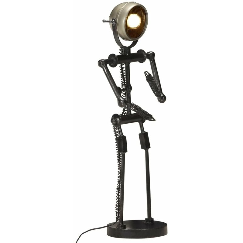

Lampara de pie con faro de moto y forma de muneco E27