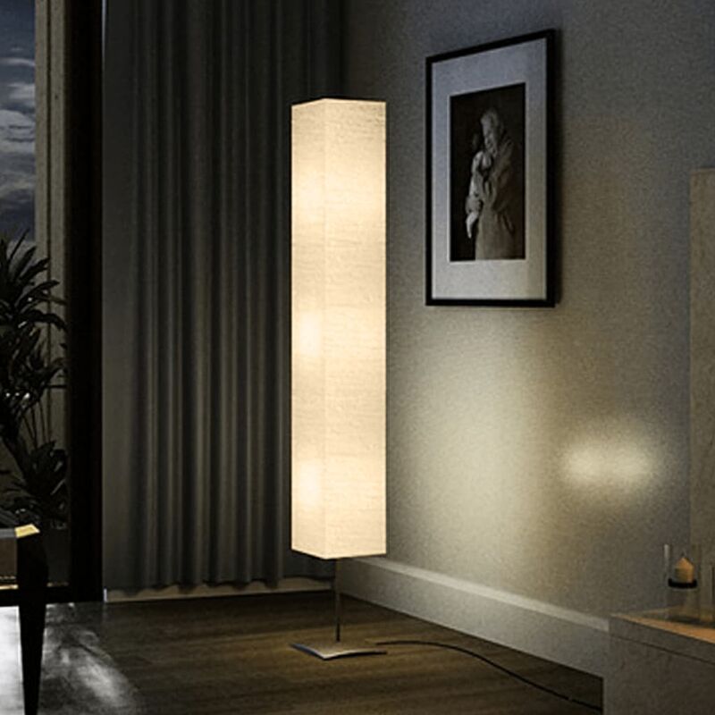 

Lámpara de pie con soporte de acero 170 cm beige