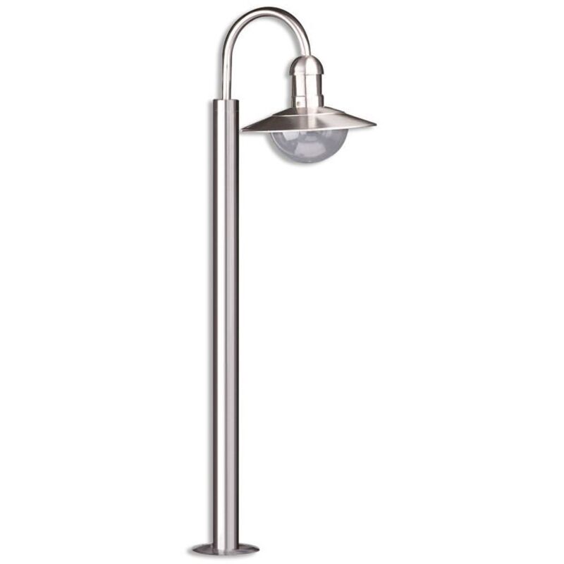 

Lindby - Lámpara de pie de acero inoxidable curvada Damion