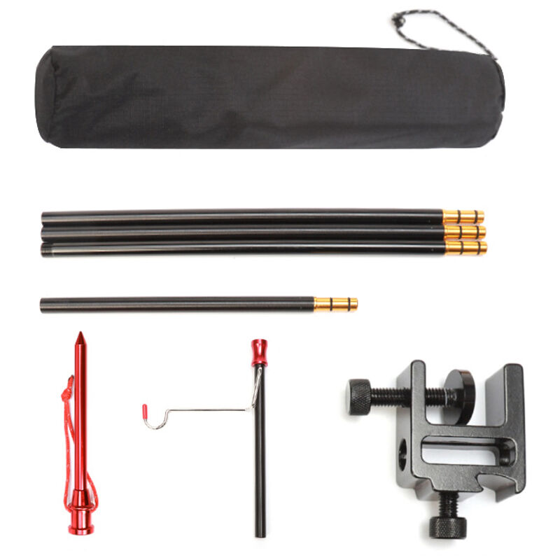 

Lampara de pie de linterna desmontable, soporte de lampara de camping, soporte de lampara, soporte de lampara de suspension doble, accesorio portatil