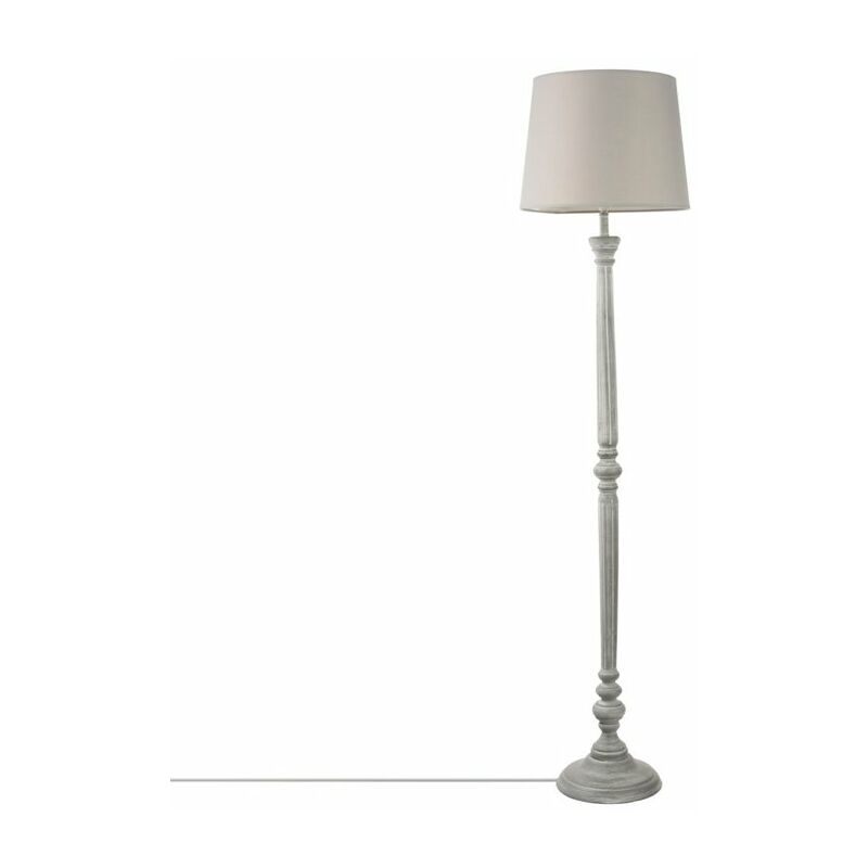 

JJA - Lámpara de pie de madera E27 40W 153cm Color GRIS