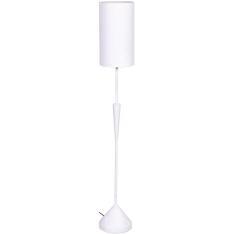 Lámpara de pie de metal blanco 22x22x117/151,5h cm