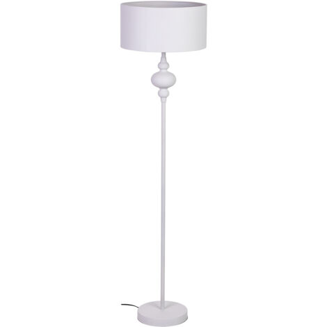 Lámpara de pie de metal blanco 40x40x154h cm