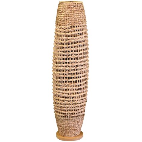 Lámpara de pie de ratán natural con base de ø31h119,5 cm