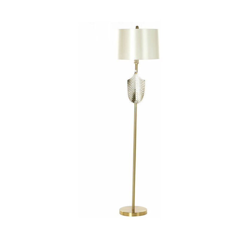 

Lámpara de Pie DKD Home Decor Blanco Metal Dorado Hoja (41 x 41 x 164 cm)