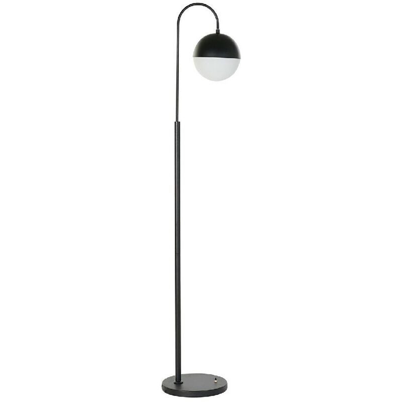 

Bh Design - Lámpara de Pie DKD Home Decor Blanco Negro Metal Cristal (28 x 35 x 165 cm)