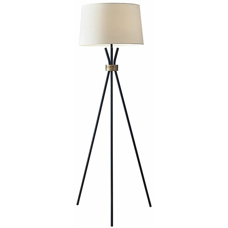 

Lámpara de Pie DKD Home Decor Negro Metal Poliéster (40 x 40 x 153 cm)