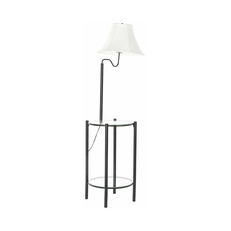 

BHD - Lámpara de Pie DKD Home Decor Negro Poliéster Metal Cristal (39 x 45 x 148 cm)