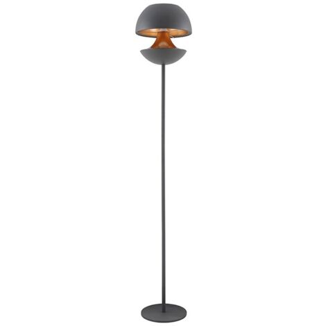 LAMPARA DE PIE E27 NEGRA   DORADA