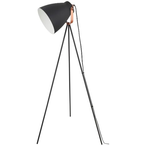 LAMPARA DE PIE E27 NEGRO COBRE
