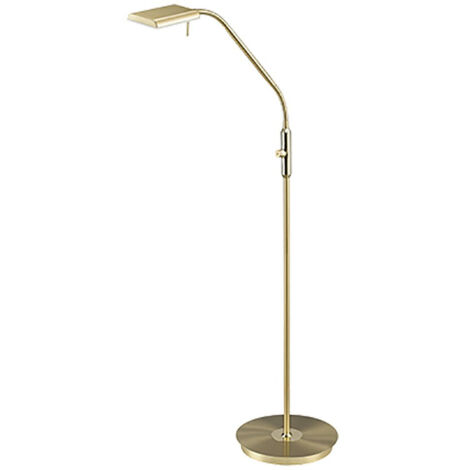 Lámpara de Pie Estudio Brazo Flexible Led Bergamo Latón Trio Iluminación