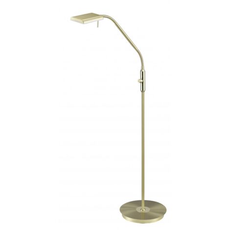 Lámpara de Pie Estudio Brazo Flexible Led Bergamo Latón Trio Iluminación