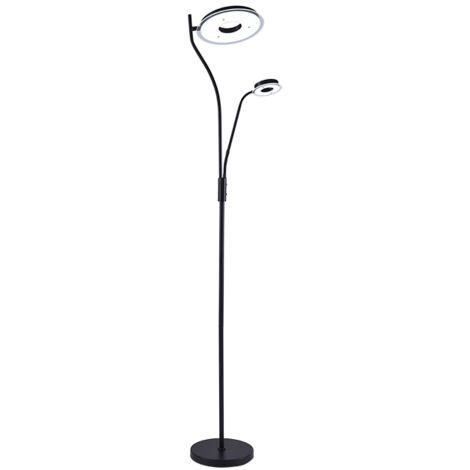 Lámpara de Pie GENOVA 28W+7W LED 3000-6500K negro
